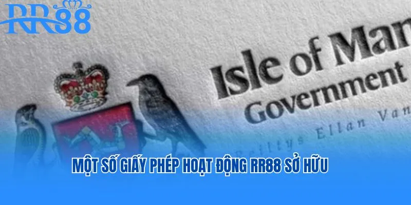 Một số chứng chỉ hoạt động mà RR88 đang sở hữu